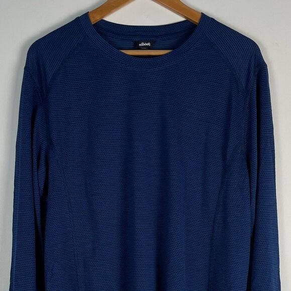 Allbirds Natural Run Merino Blend Long Sleeve Layer Tee True Navy Sz XXXL NEW - Picture 2 of 10